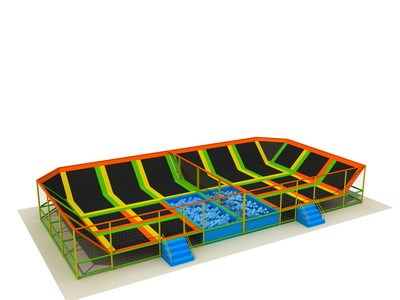 El precio de fábrica modificó el parque interior KP-160418 del trampolín para adultos del resorte grande